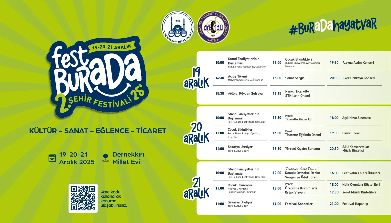 Şehrin Festivali “FestBurada” Cuma Başlıyor