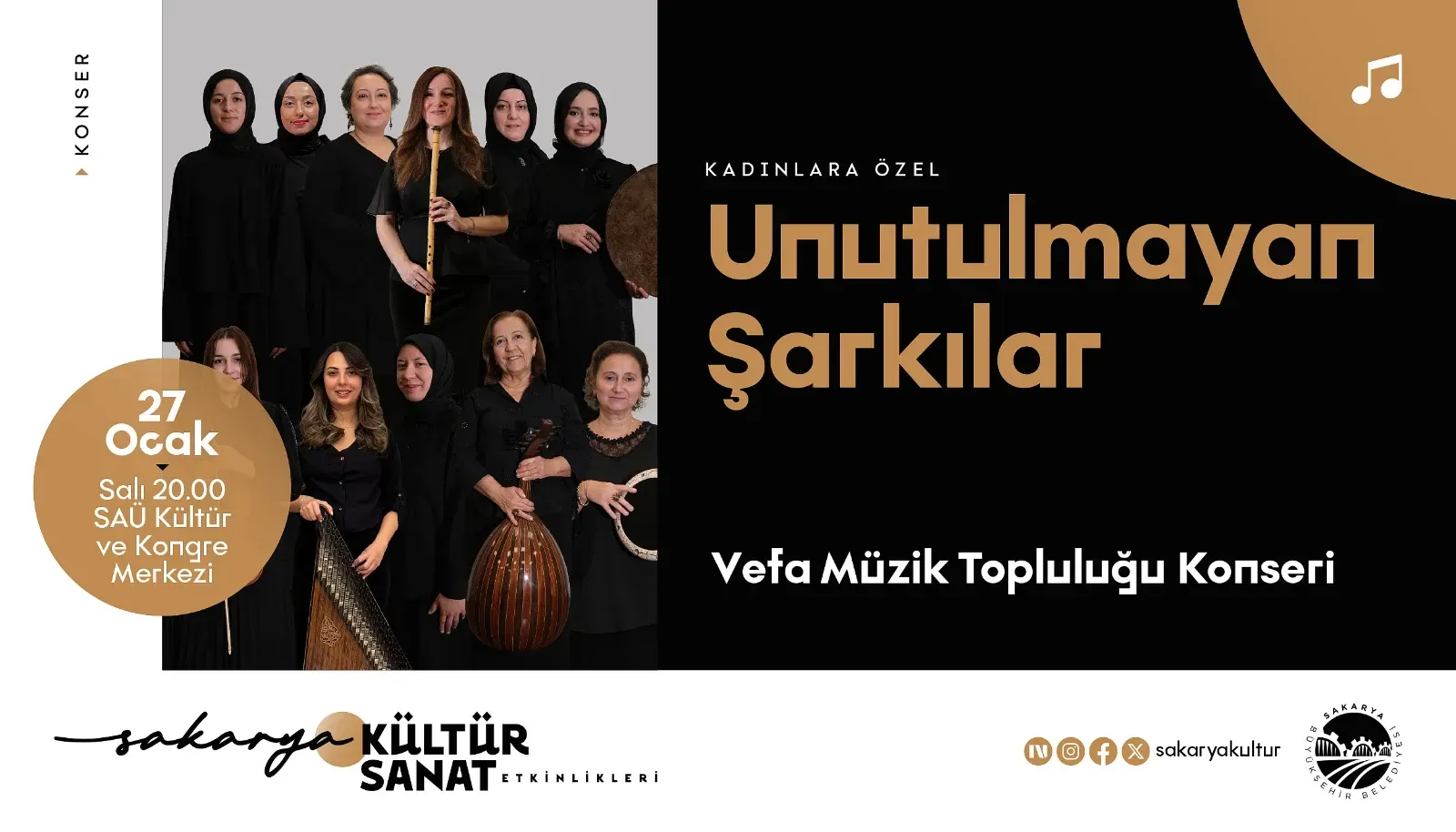 Büyükşehir’den kadınlara özel “Unutulmayan Şarkılar” konseri