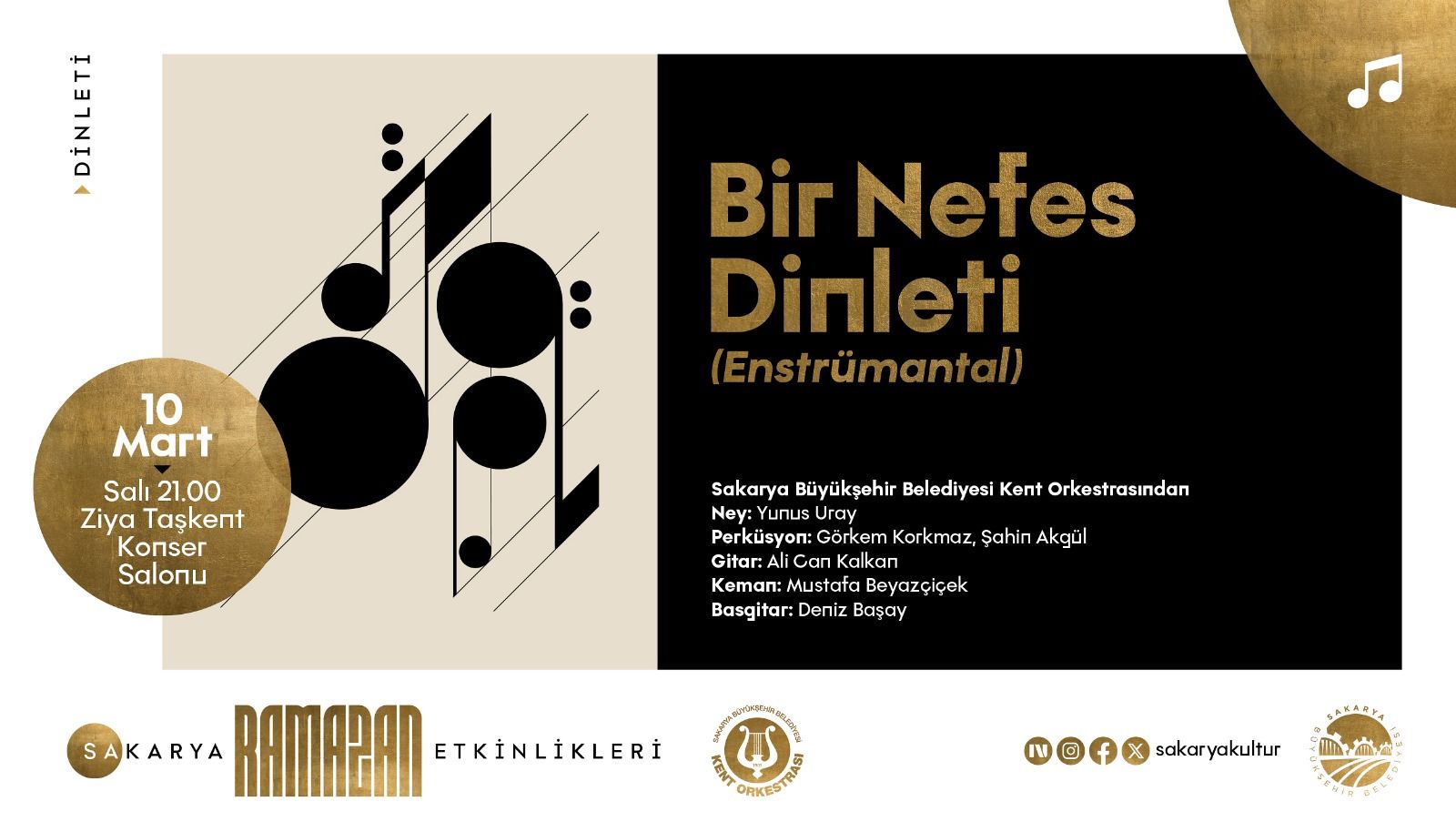 Ramazan takviminde Kent Orkestrası sahne alacak